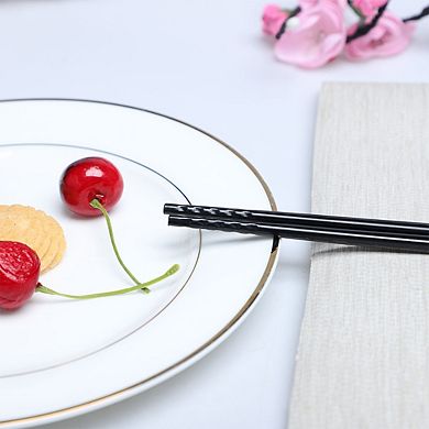 10 Pairs Kitchen Dishware Nonslip Plastic Chopsticks