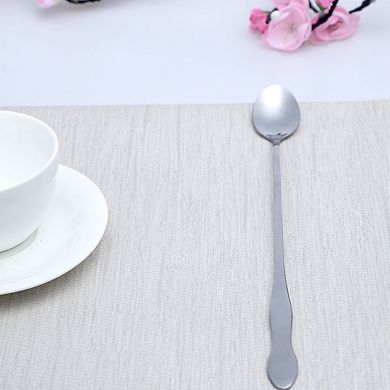 Stainless Steel Long Handle Tea Coffee Ice Cream Spoon 4pcs