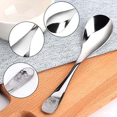 5Pcs Stainless Steel Spoons for Cooking Soup Spoon Dining Spoons 7.5"