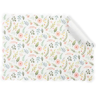 Paper Placemats For Table, Floral Placemats (14 X 10 In, 50 Pcs)