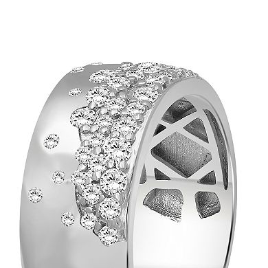 Jewelexcess Sterling Silver 1/2 Carat T.W. Diamond Fashion Ring