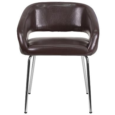 Emma and Oliver Contemporary LeatherSoft Side Reception Chair