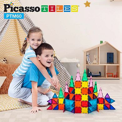 60 Piece Mini Diamond Series Magnetic Building Block Tiles