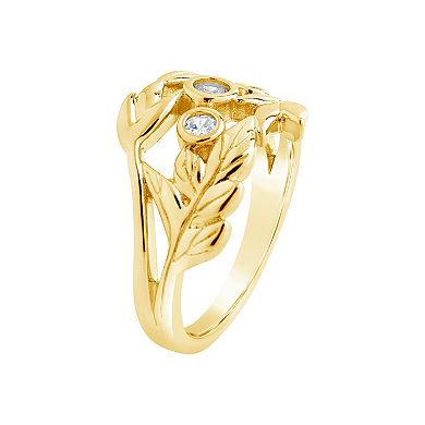 MC Collective Cubic Zirconia Leaf Ring