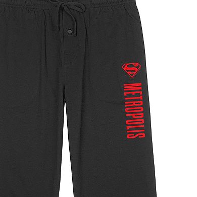 Men's Superman Metropolis Vertical Logo Pajama Pants