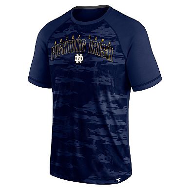 Men's Fanatics Branded Navy Notre Dame Fighting Irish Arch Outline Raglan T-Shirt