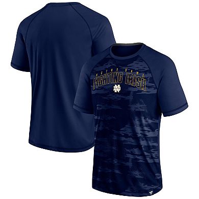 Men's Fanatics Branded Navy Notre Dame Fighting Irish Arch Outline Raglan T-Shirt