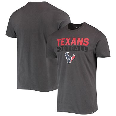 Men's '47 Charcoal Houston Texans Dark Ops Super Rival T-Shirt