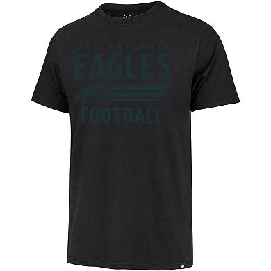 Men's '47 Black Philadelphia Eagles Wordmark Rider Franklin T-Shirt