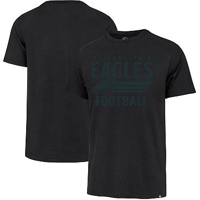 Men's '47 Black Philadelphia Eagles Wordmark Rider Franklin T-Shirt