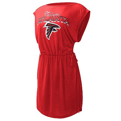 Women's G-III 4Her by Carl Banks Red Atlanta Falcons G.O.A.T. Logo Swimsuit Cover-Up
