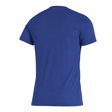 Men's adidas Royal Kansas Jayhawks Wordmark Tri-Blend T-Shirt