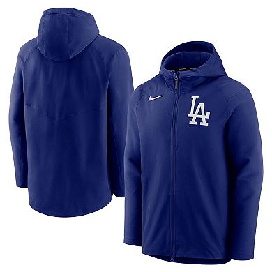 Men's Nike Royal Los Angeles Dodgers Authentic Collection Performance Raglan Full-Zip Hoodie
