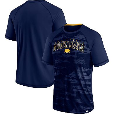 Men's Fanatics Branded Navy Cal Bears Arch Outline Raglan T-Shirt