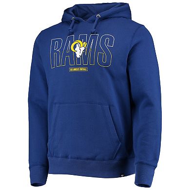 Men's '47 Royal Los Angeles Rams Split Squad Headline Pullover Hoodie