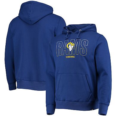 Men's '47 Royal Los Angeles Rams Split Squad Headline Pullover Hoodie