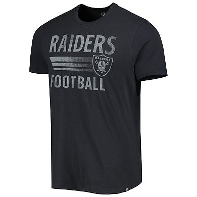 Men's '47 Black Las Vegas Raiders Wordmark Rider Franklin T-Shirt