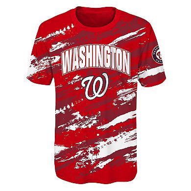 Youth Red Washington Nationals Stealing Home T-Shirt