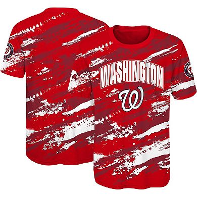Youth Red Washington Nationals Stealing Home T-Shirt