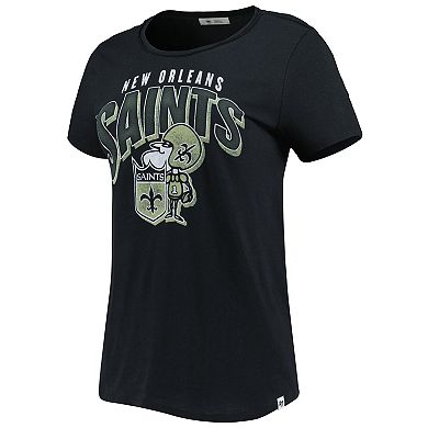 Women's '47 Black New Orleans Saints Treasure Frankie T-Shirt