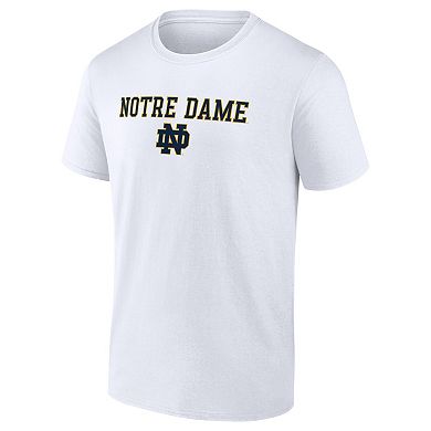 Men's Fanatics Branded White Notre Dame Fighting Irish Game Day 2-Hit T-Shirt