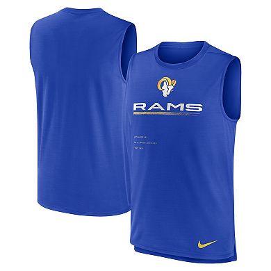 Men's Nike Royal Los Angeles Rams Muscle Trainer Tank Top