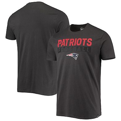 Men's '47 Charcoal New England Patriots Dark Ops Super Rival T-Shirt