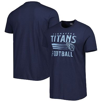 Men's '47 Navy Tennessee Titans Wordmark Rider Franklin T-Shirt