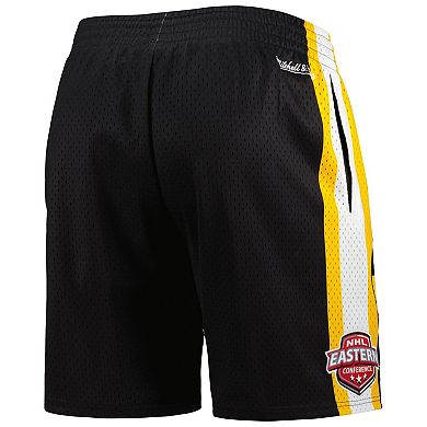 Men's Mitchell & Ness Black Boston Bruins City Collection Mesh Shorts