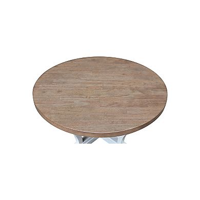 International Concepts LaCasa Solid Wood Round Coffee Table - Unfinished