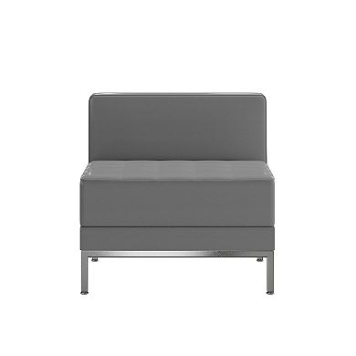Emma and Oliver Contemporary LeatherSoftSoft Reception Modular Middle Chair