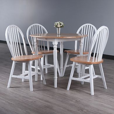 Winsome Sorella Drop Leaf Dining Table & Chair 5-piece Set