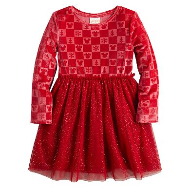 Disney's Minnie Mouse Girls 4-12 Embossed Velour Tutu Dress by Jumping Beans®