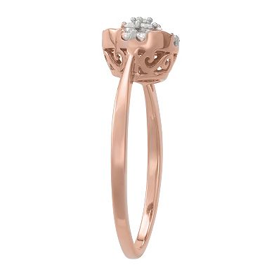 HDI Rose Gold 1/5 Carat T.W. Diamond Promise Ring