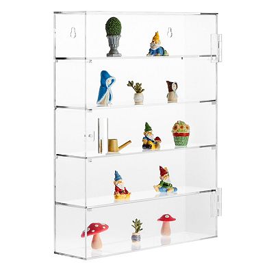 5-tier Acrylic Display Case For Collectibles, Action Figures And Rocks (clear)