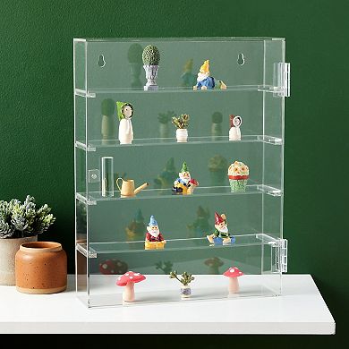5-tier Acrylic Display Case For Collectibles, Action Figures And Rocks (clear)