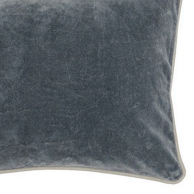 Rectangular Throw Pillow with Cotton Cover, Gray