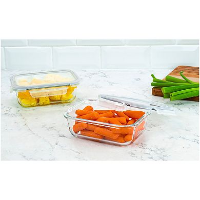 Kolorae 2-pc. 29-oz. Rectangle Glass Food Storage Container Set