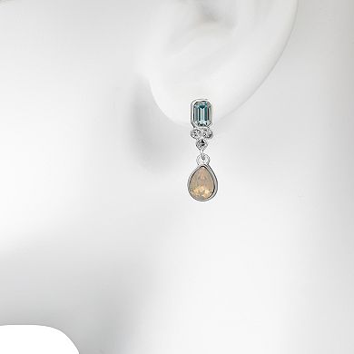 LC Lauren Conrad Silver Tone Stone Drop Earrings