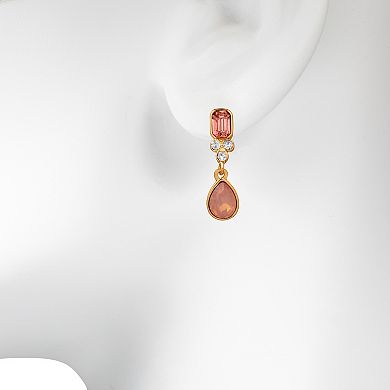 LC Lauren Conrad Gold Tone Stone Drop Earrings