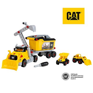 Theo Klein CAT Screw Truck 4-In-1 Construction Toy & Toolbox Set