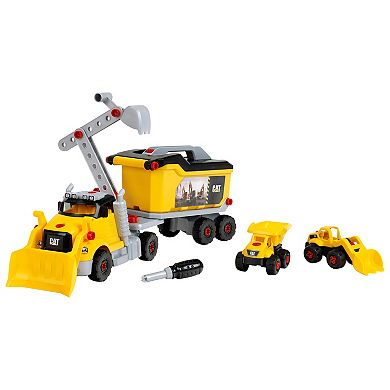 Theo Klein CAT Screw Truck 4-In-1 Construction Toy & Toolbox Set