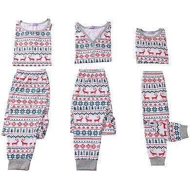 Women's Family 2pcs Pajama Sets Christmas Sleepwear Long Sleeve Tee with Pants Loungewear