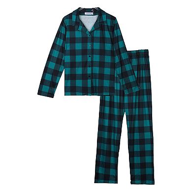 Family 2pcs Pajama Sets Plaid Long Sleeve Tee With Pants Loungewear