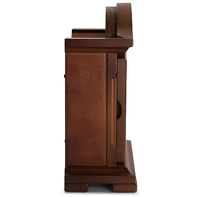 Bedford Clock Collection Mahogany Mantel Clock with Chimes