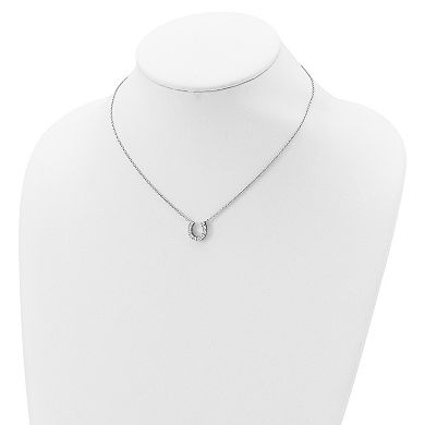 Sophie Miller Sterling Silver Rhodium-Plated Cubic Zirconia Necklace