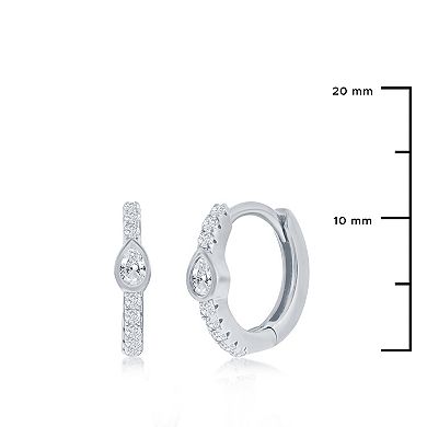 Argento Bella 14k Gold Over Silver Pear Shaped Cubic Zirconia Set