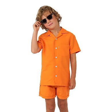 Boys 2-16 OppoSuits Orange Summer Top & Shorts Set