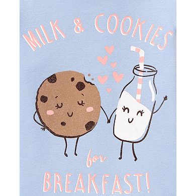 Toddler Carter's Milk & Cookies 4 Piece Pajama Set