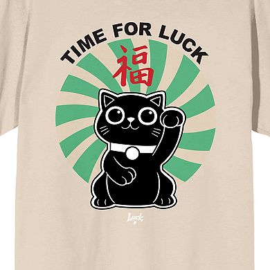 Juniors' Luck Movie Time For Luck Short Sleeve Graphic Tee